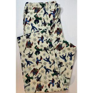 Hanna Andersson Adult Marvel Avengers Holiday Flannel Pants Size L